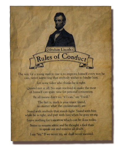 Abraham Lincoln Rules of Conduct