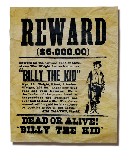 Billy the Kid Wanted Poster