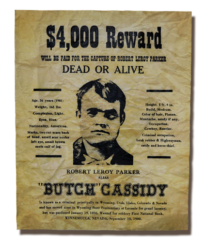 Butch Cassidy Wanted Poster