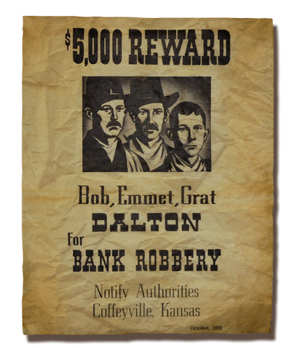 Dalton Brothers Wanted Poster