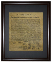 Declaration of Independence  1776, Framed