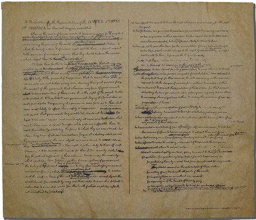 Thomas Jefferson's Rough Draft of the Declaration of Independence <br> (14