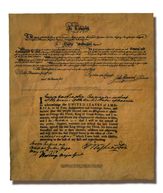 Oath Of Allegiance Of George Washington At Valley Forge