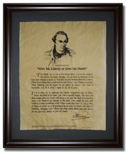 Patrick Henry, "Give me Liberty of Give me Death" Speech <br> (9" x 14")