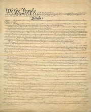 The Original 4 Page <br> U. S. Constitution <br> 23" x 29"