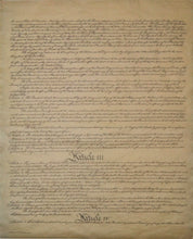 The Original 4 Page <br> U. S. Constitution <br> 23" x 29"