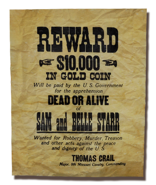 Sam and Belle Star Wanted poster