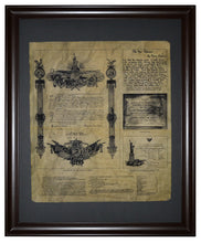 Deed of Gift for the Statue of Liberty, Framed