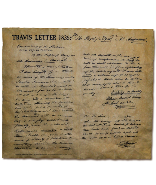 Travis Letter - 1836