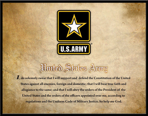 United States Army Oath, Officially Licensed Framed Print