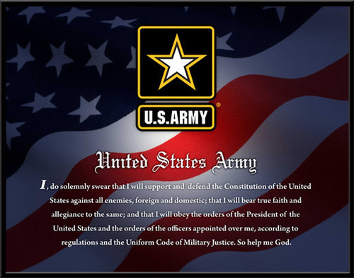 United States Army Oath, Officially Licensed Framed Print