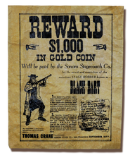 Black Bart Wanted Poster