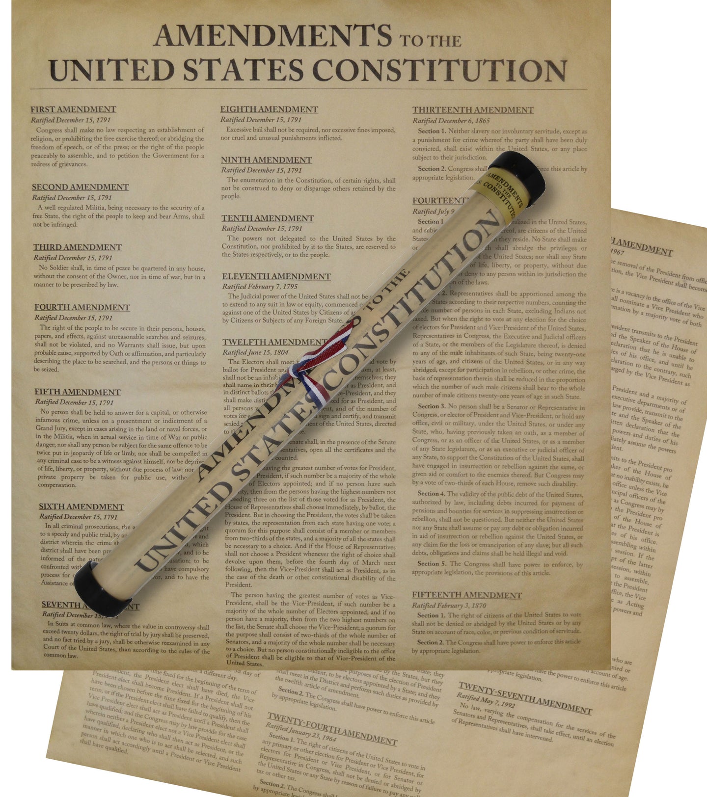 Amendments to the United States Constitution, high quality, genuine ...