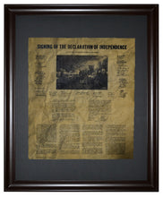 The Signing of the Declaration of Independence, Framed