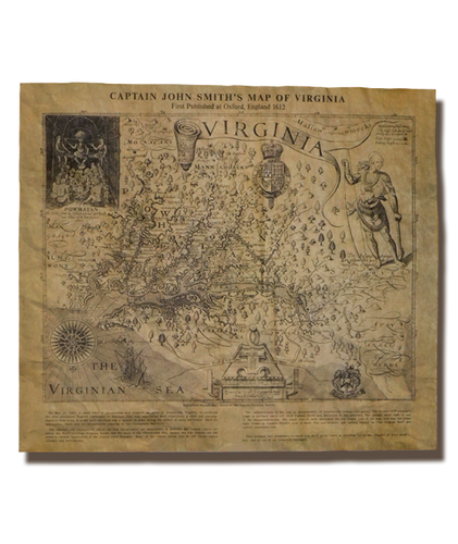 Captain John Smith's Map of Virginia - 1612