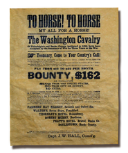 The Washington Cavalry Recruitment Poster - 1862