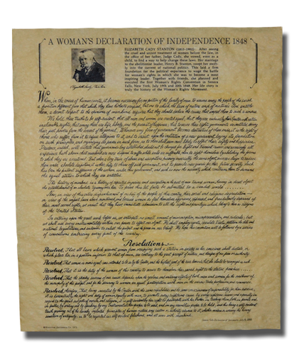 A Woman's Declaration of Independence - 1848